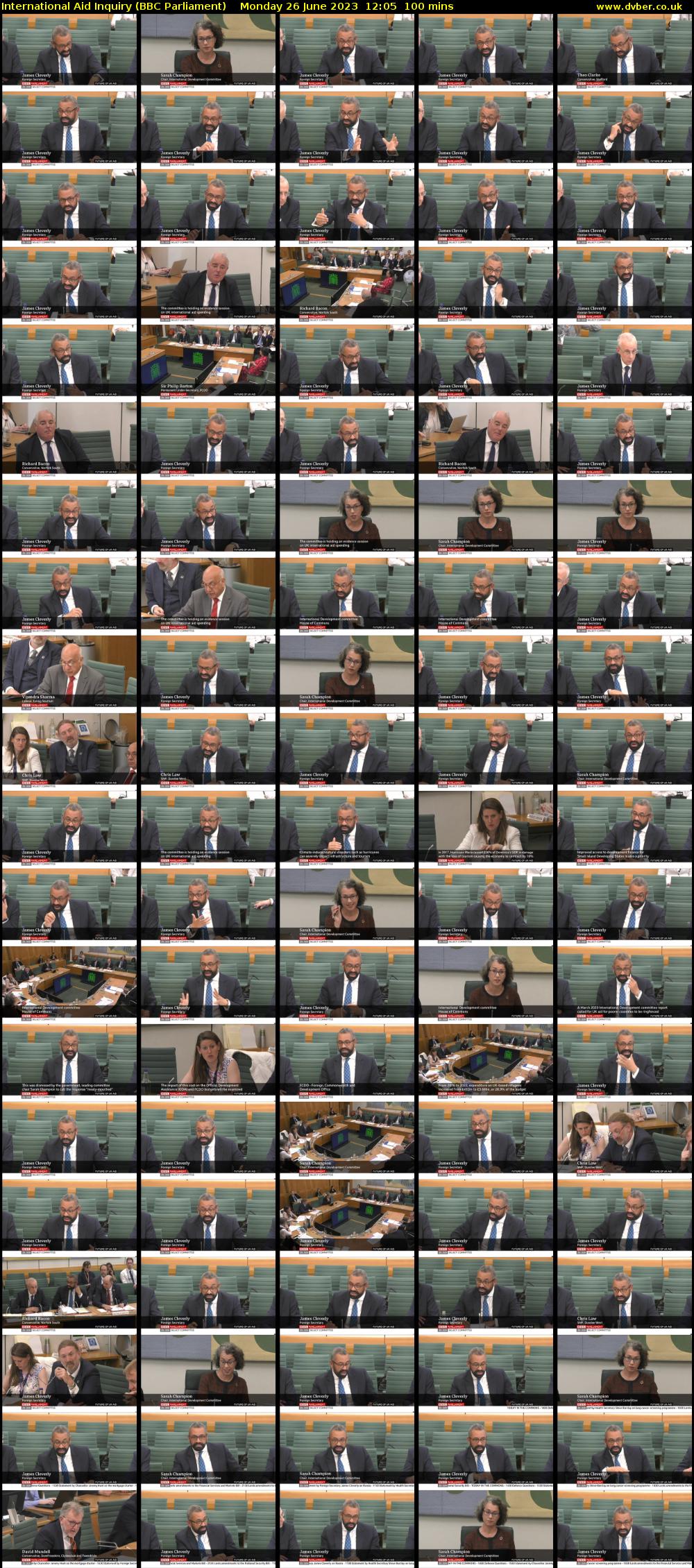 International Aid Inquiry (BBC Parliament) Monday 26 June 2023 12:05 - 13:45