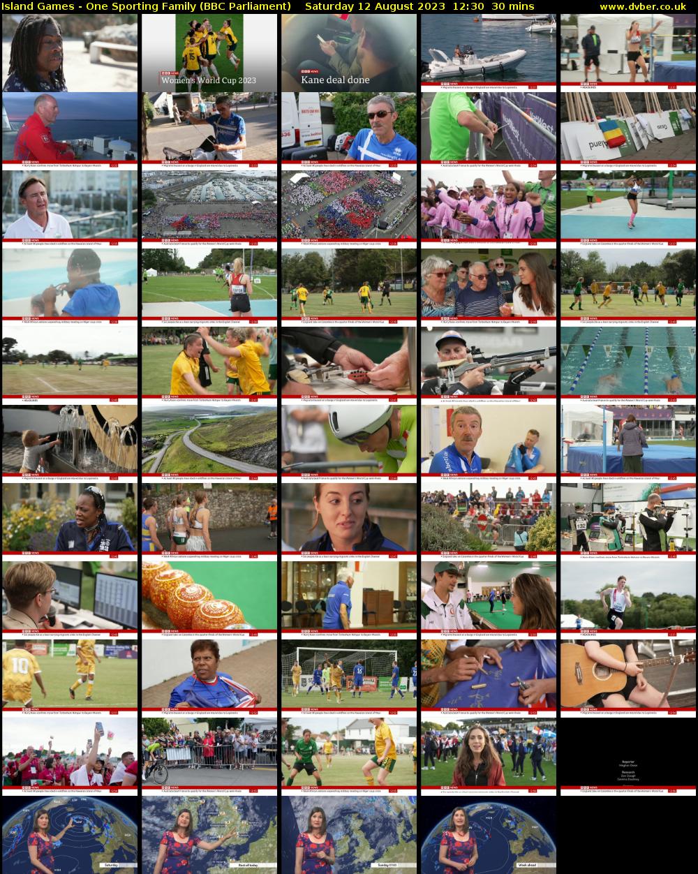 Island Games - One Sporting Family (BBC Parliament) Saturday 12 August 2023 12:30 - 13:00