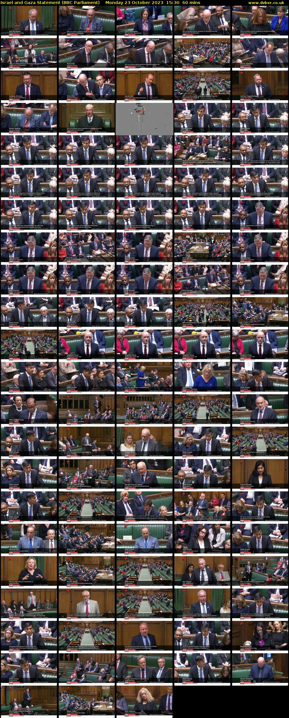 Israel and Gaza Statement (BBC Parliament) Monday 23 October 2023 15:30 - 16:30