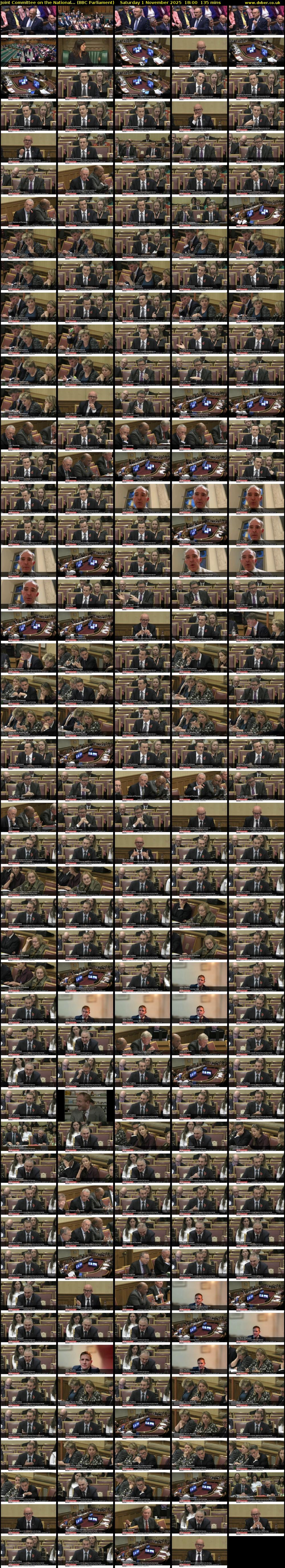 Joint Committee on the National... (BBC Parliament) Saturday 1 November 2025 18:00 - 20:15