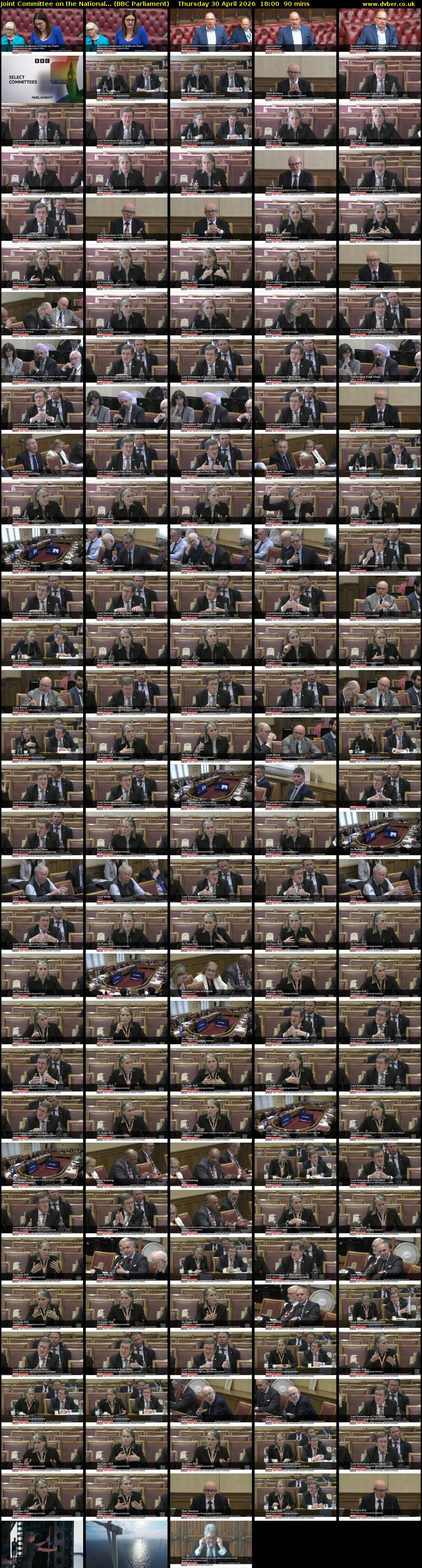 Joint Committee on the National... (BBC Parliament) Thursday 30 April 2026 18:00 - 19:30