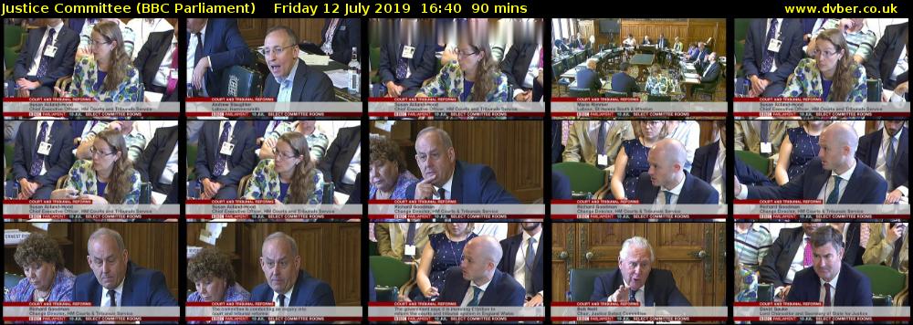 Justice Committee (BBC Parliament) Friday 12 July 2019 16:40 - 18:10
