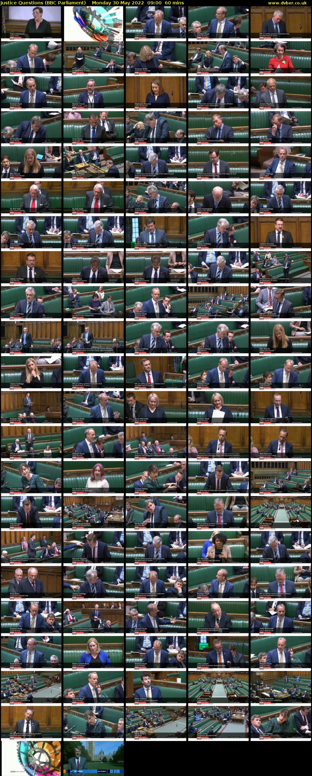 Justice Questions (BBC Parliament) Monday 30 May 2022 09:00 - 10:00