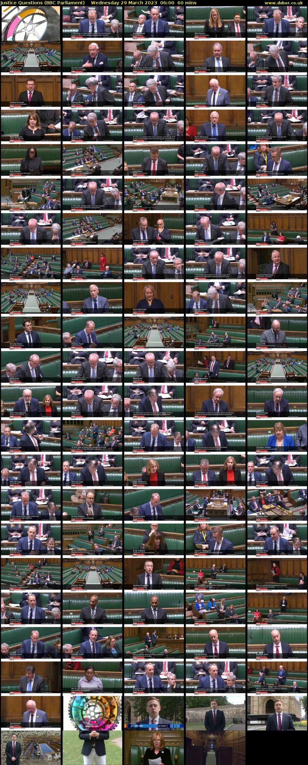 Justice Questions (BBC Parliament) Wednesday 29 March 2023 06:00 - 07:00