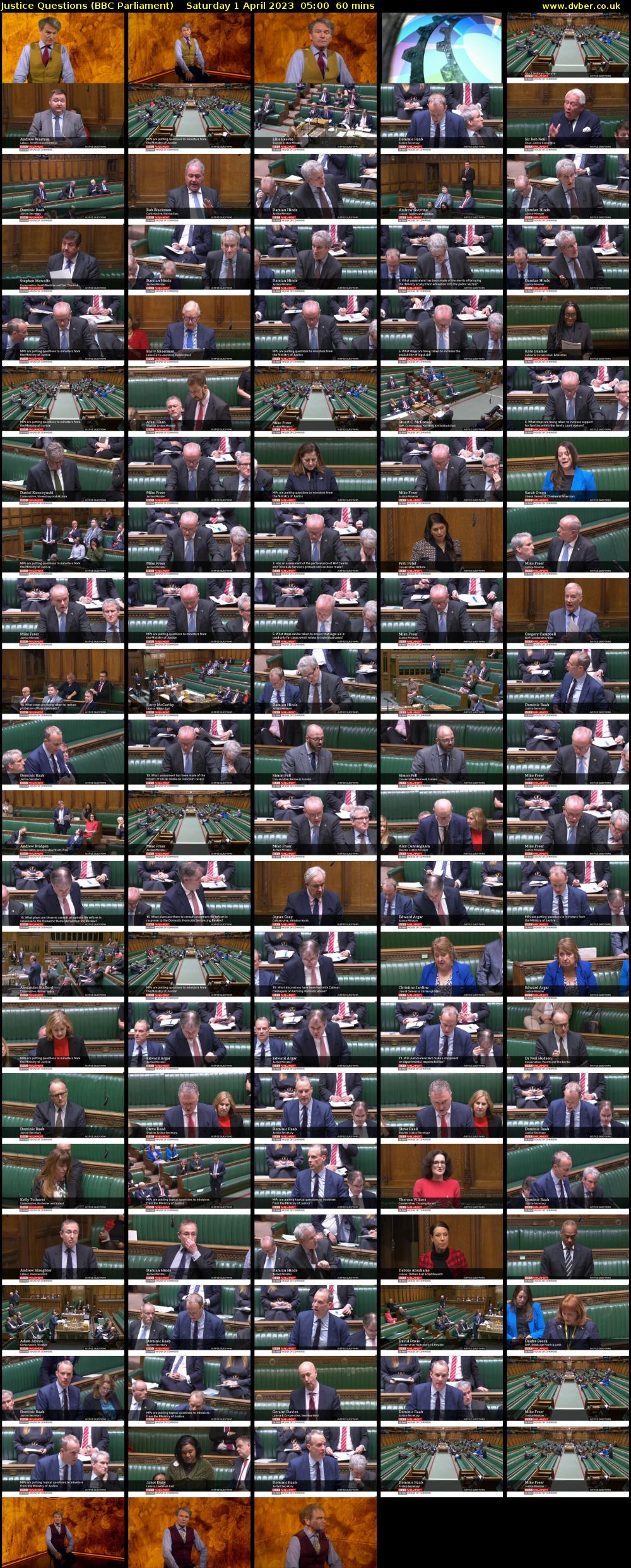 Justice Questions (BBC Parliament) Saturday 1 April 2023 05:00 - 06:00