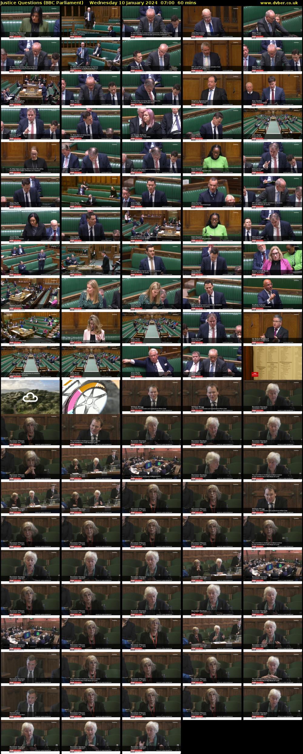 Justice Questions (BBC Parliament) Wednesday 10 January 2024 07:00 - 08:00