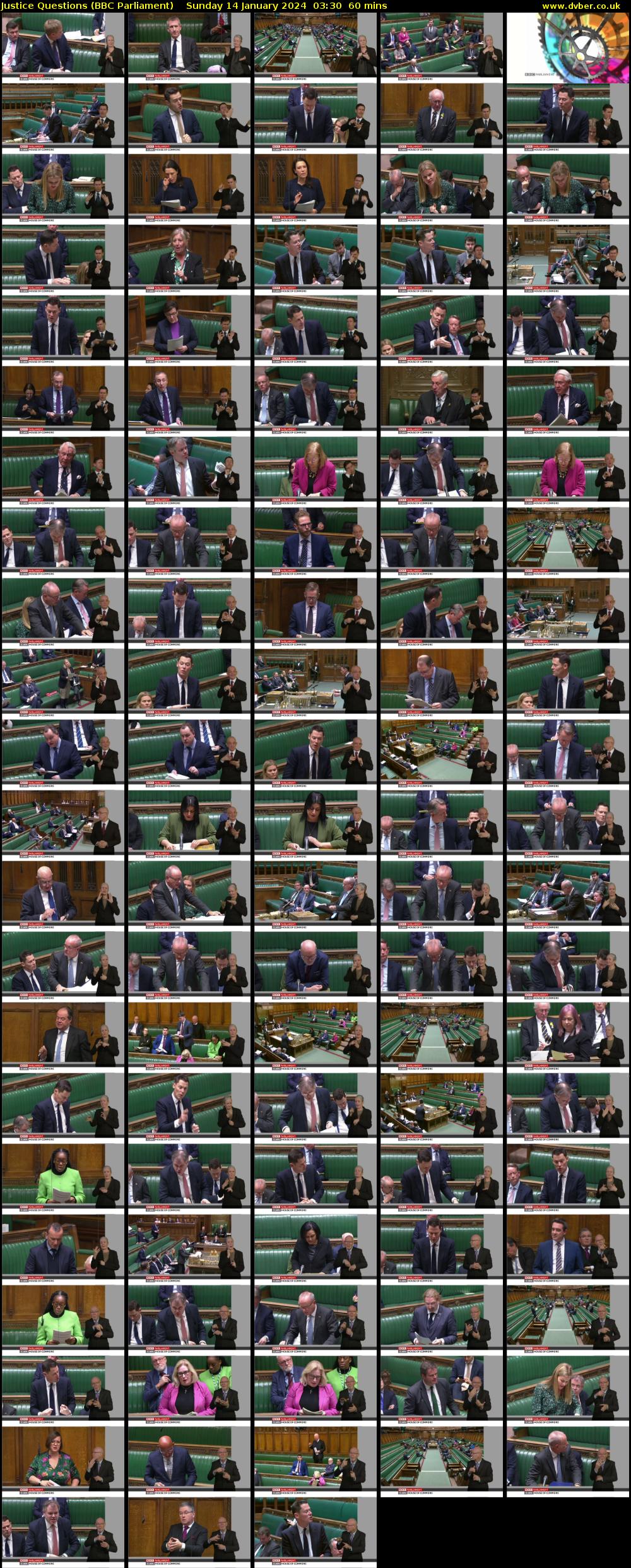 Justice Questions (BBC Parliament) Sunday 14 January 2024 03:30 - 04:30
