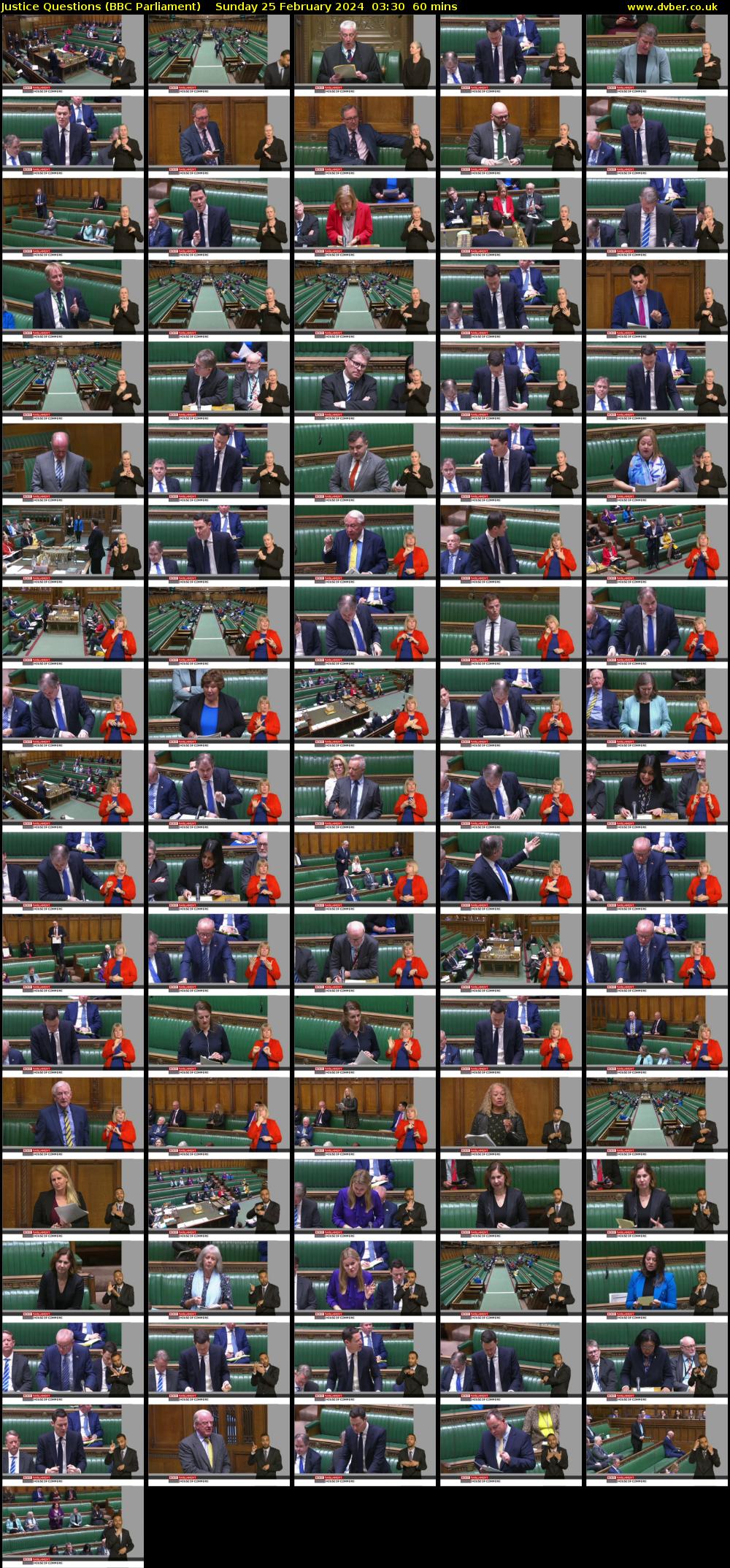 Justice Questions (BBC Parliament) Sunday 25 February 2024 03:30 - 04:30