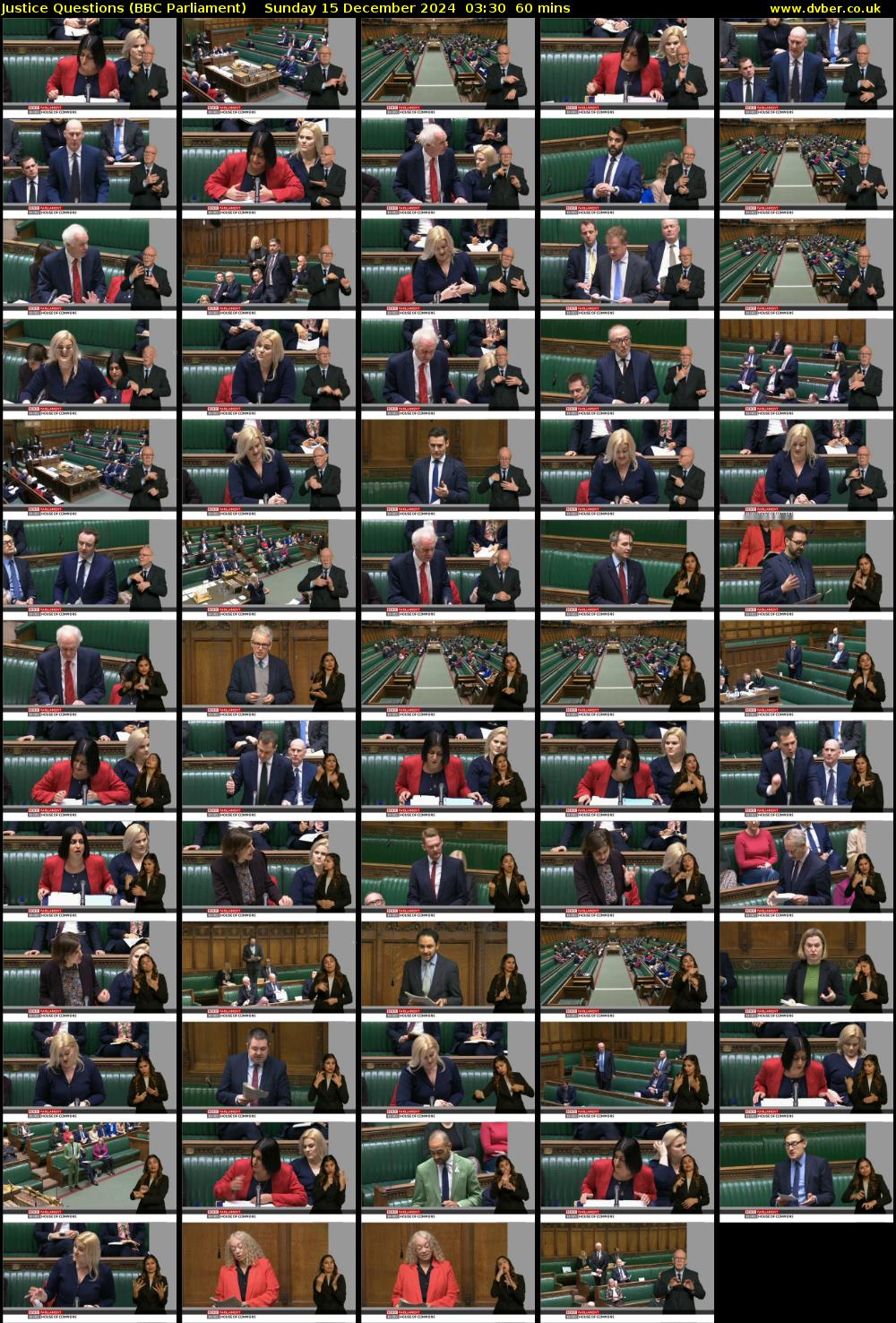 Justice Questions (BBC Parliament) Sunday 15 December 2024 03:30 - 04:30