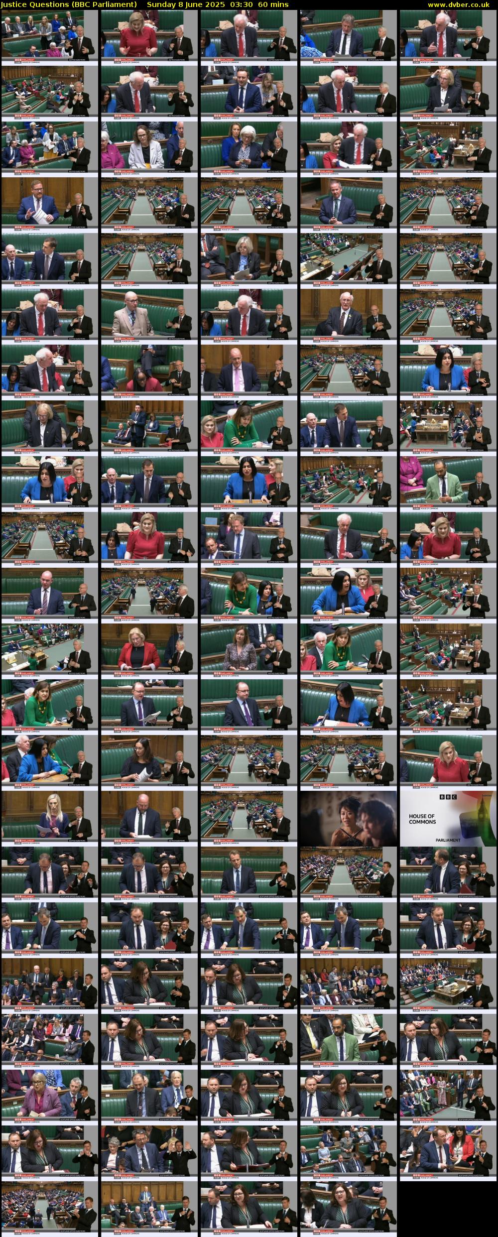 Justice Questions (BBC Parliament) Sunday 8 June 2025 03:30 - 04:30
