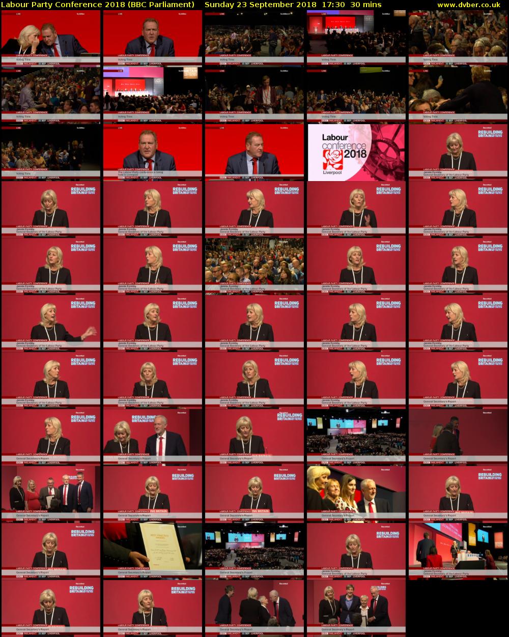 Labour Party Conference 2018 (BBC Parliament) Sunday 23 September 2018 17:30 - 18:00