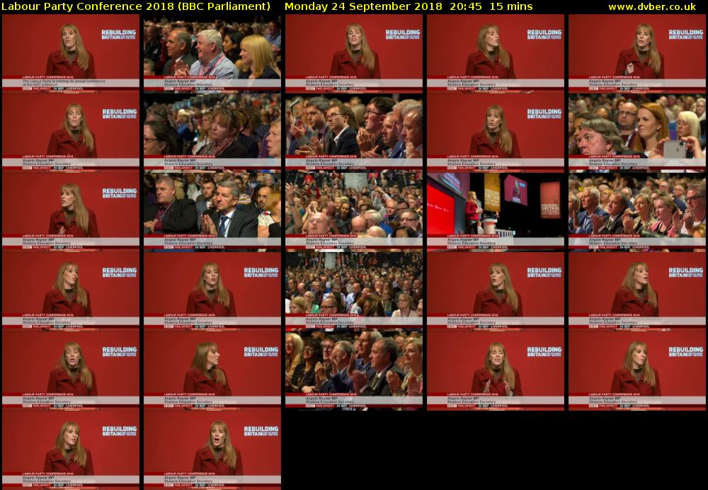 Labour Party Conference 2018 (BBC Parliament) Monday 24 September 2018 20:45 - 21:00