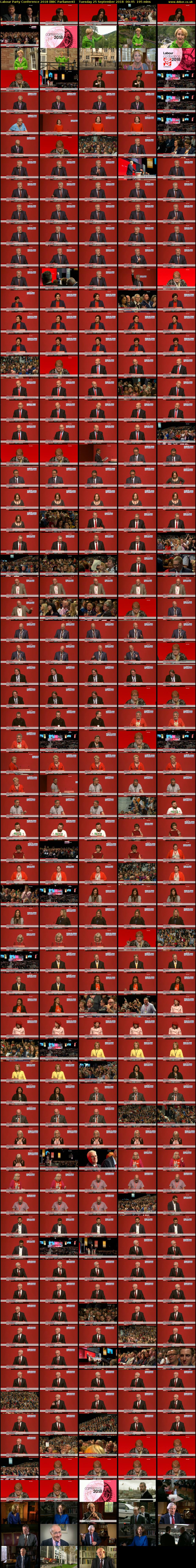 Labour Party Conference 2018 (BBC Parliament) Tuesday 25 September 2018 00:45 - 04:00