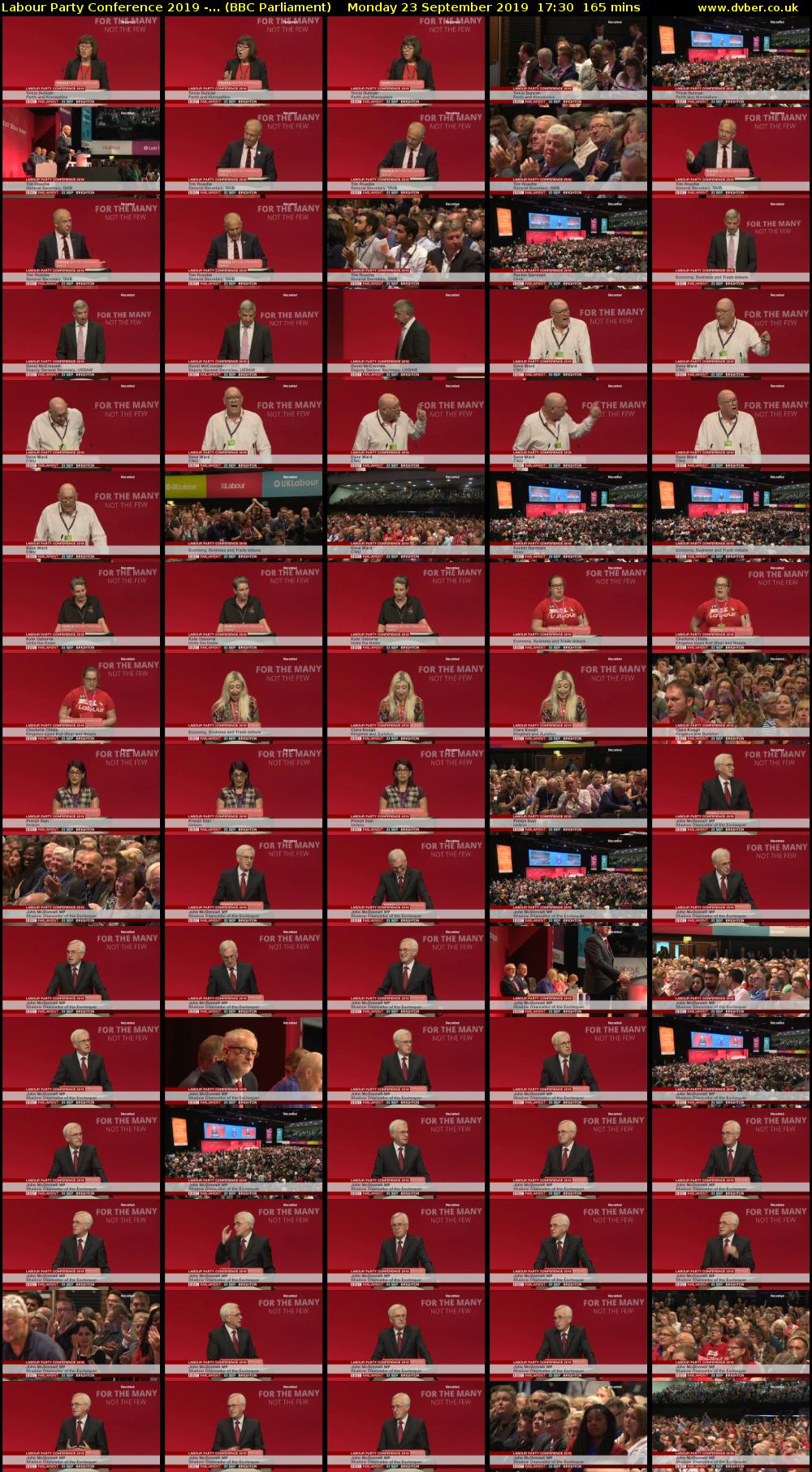 Labour Party Conference 2019 -... (BBC Parliament) Monday 23 September 2019 17:30 - 20:15
