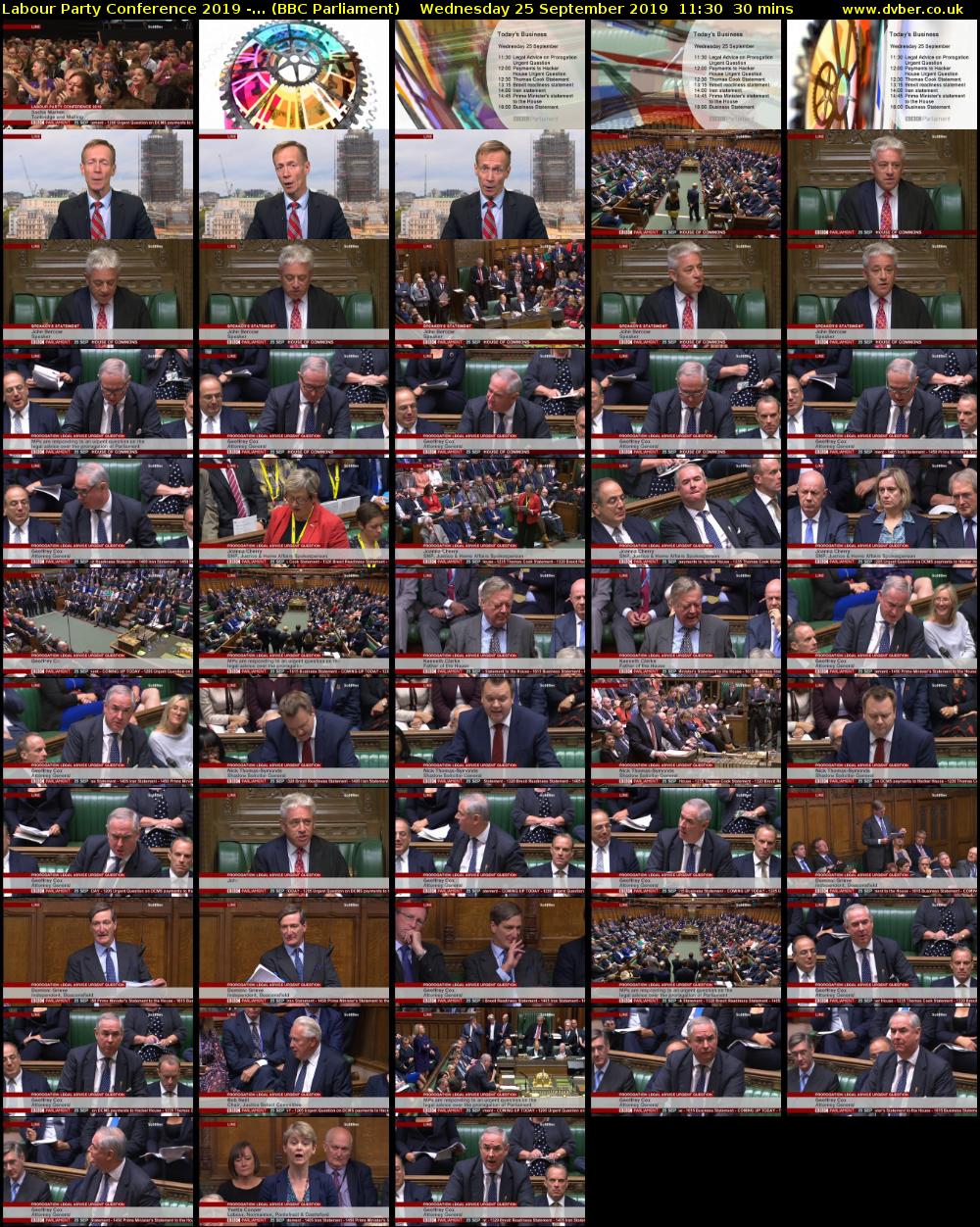 Labour Party Conference 2019 -... (BBC Parliament) Wednesday 25 September 2019 11:30 - 12:00