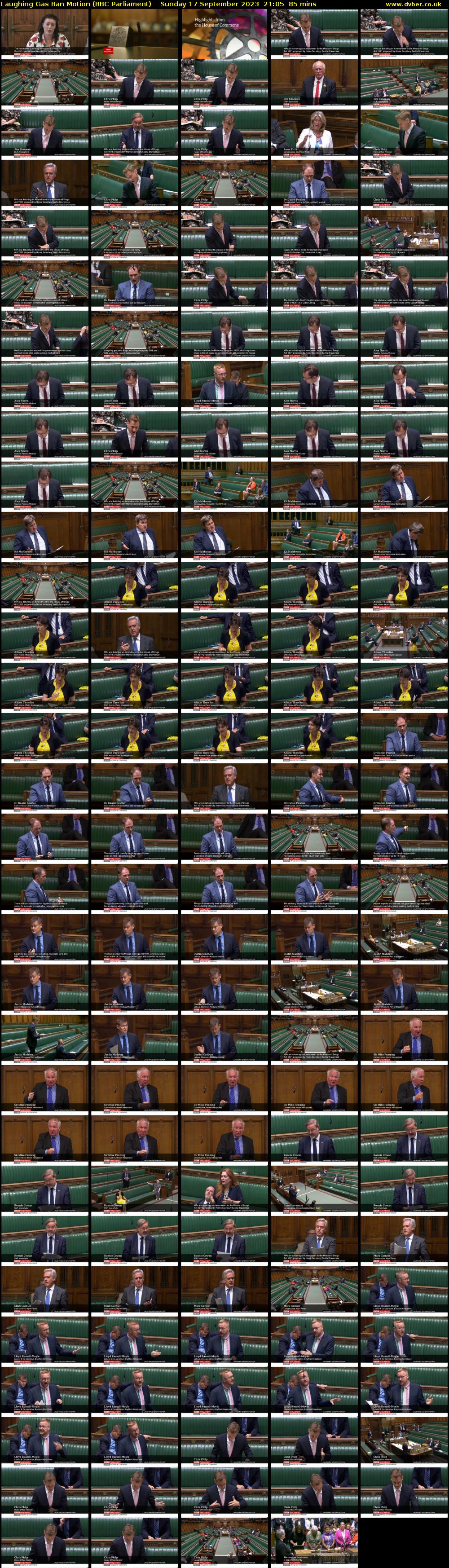 Laughing Gas Ban Motion (BBC Parliament) Sunday 17 September 2023 21:05 - 22:30