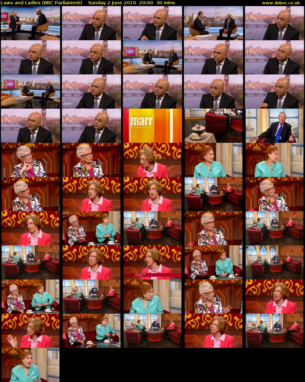 Laws and Ladies (BBC Parliament) Sunday 2 June 2019 20:00 - 20:30