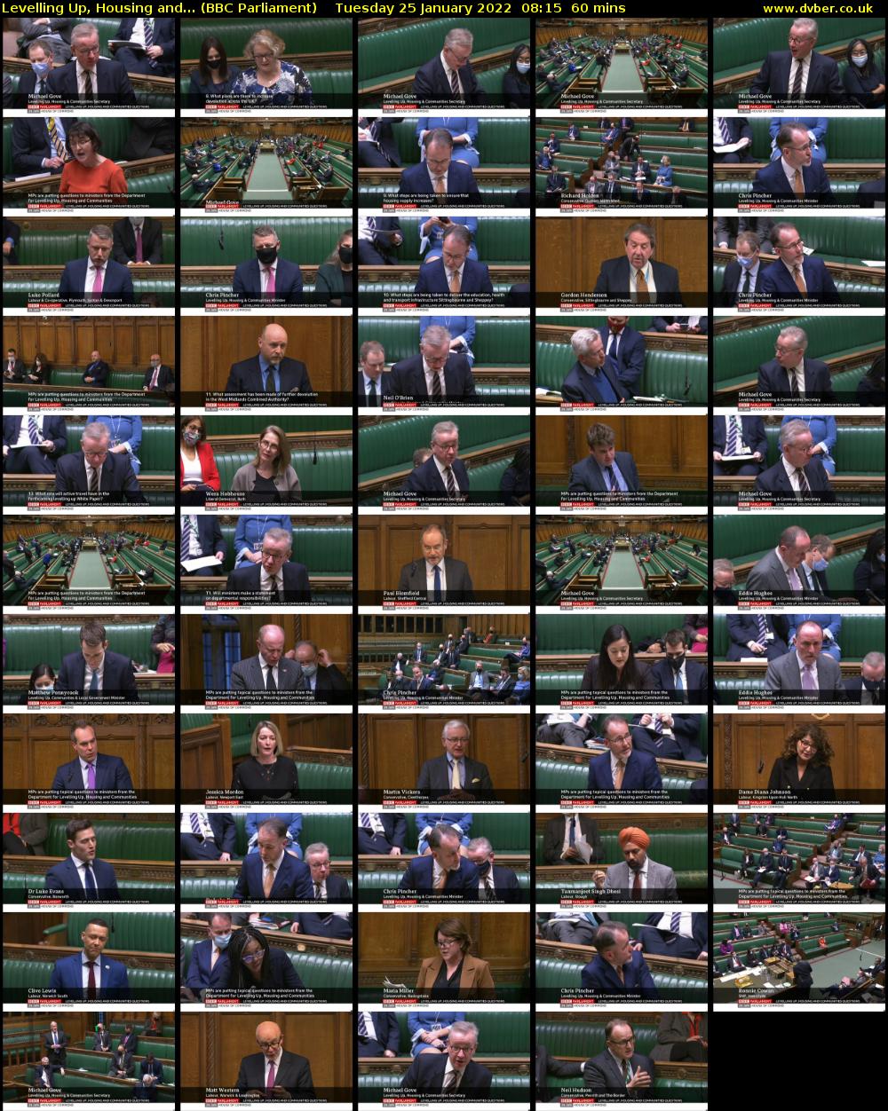 Levelling Up, Housing and... (BBC Parliament) Tuesday 25 January 2022 08:15 - 09:15