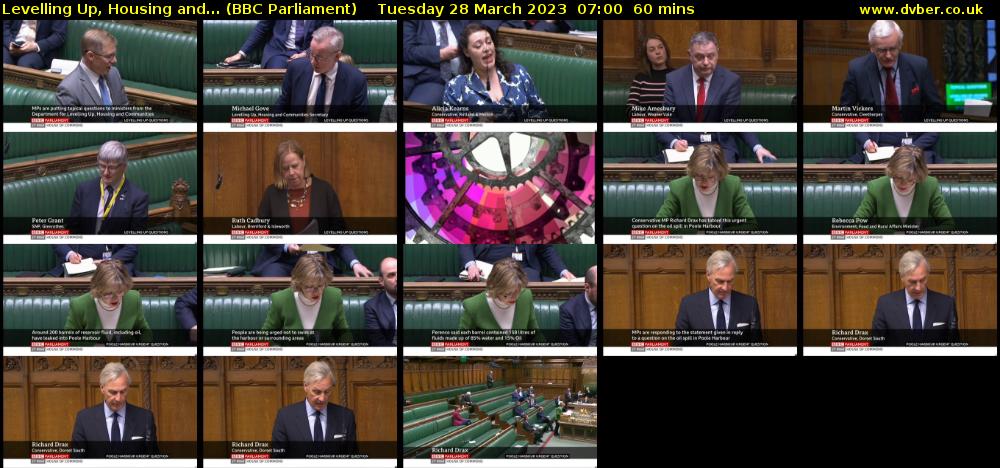 Levelling Up, Housing and... (BBC Parliament) Tuesday 28 March 2023 07:00 - 08:00