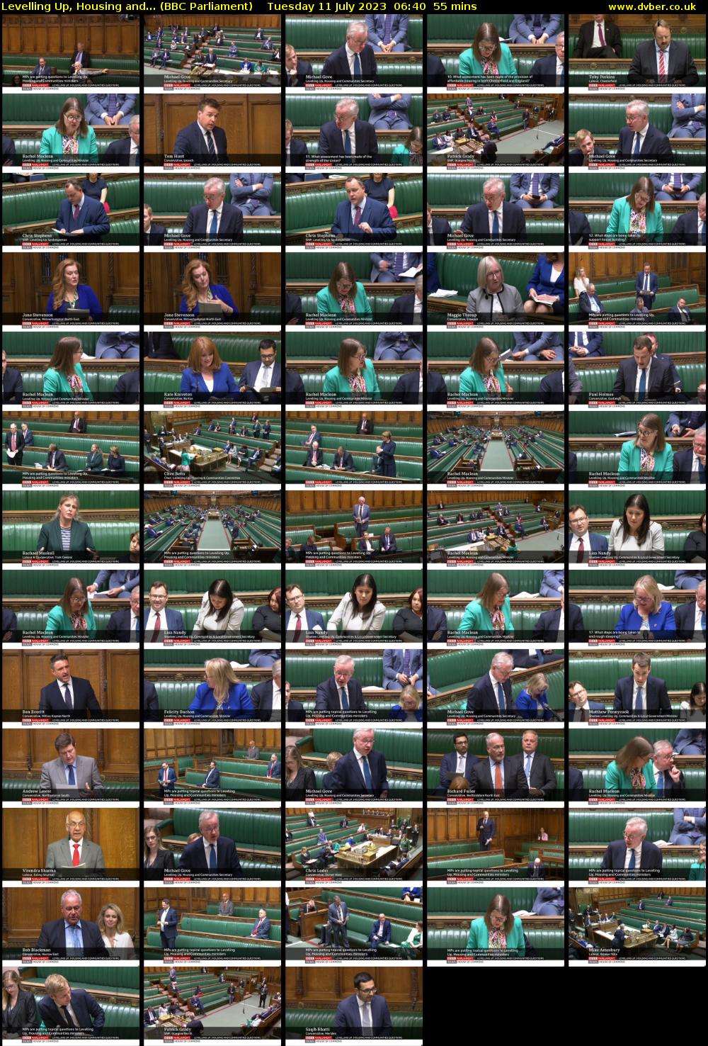 Levelling Up, Housing and... (BBC Parliament) Tuesday 11 July 2023 06:40 - 07:35
