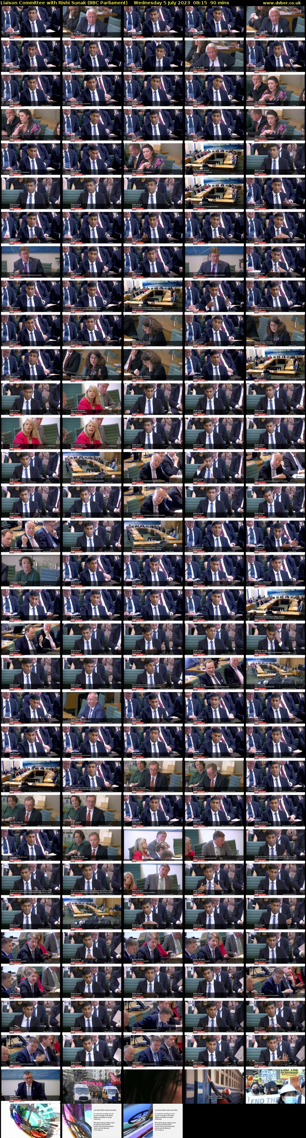 Liaison Committee with Rishi Sunak (BBC Parliament) Wednesday 5 July 2023 08:15 - 09:45