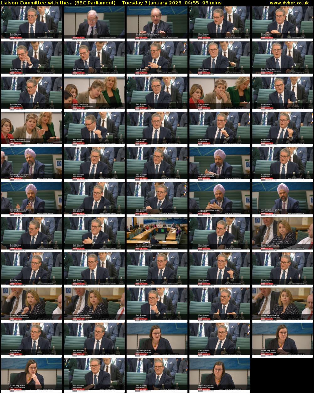 Liaison Committee with the... (BBC Parliament) Tuesday 7 January 2025 04:55 - 06:30