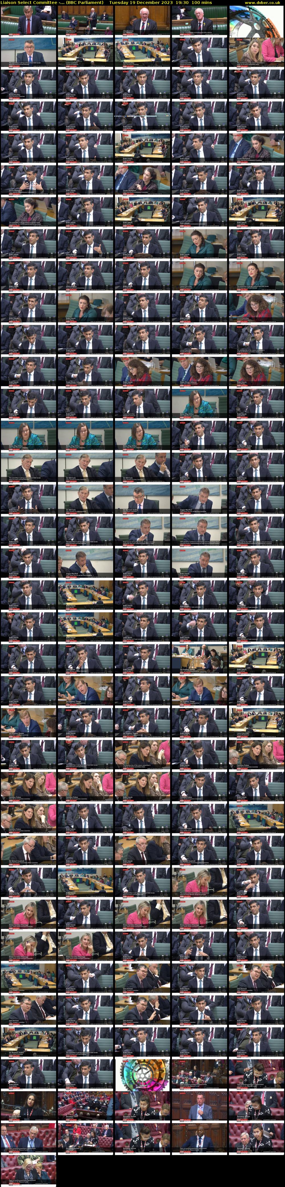 Liaison Select Committee -... (BBC Parliament) Tuesday 19 December 2023 19:30 - 21:10