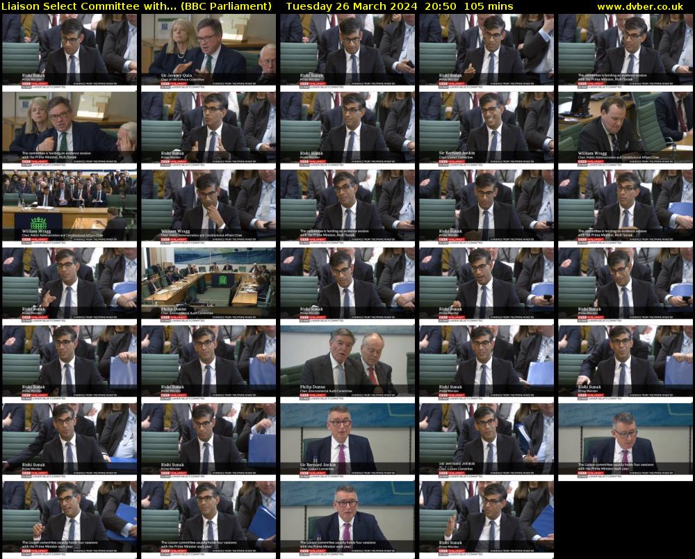 Liaison Select Committee with... (BBC Parliament) Tuesday 26 March 2024 20:50 - 22:35