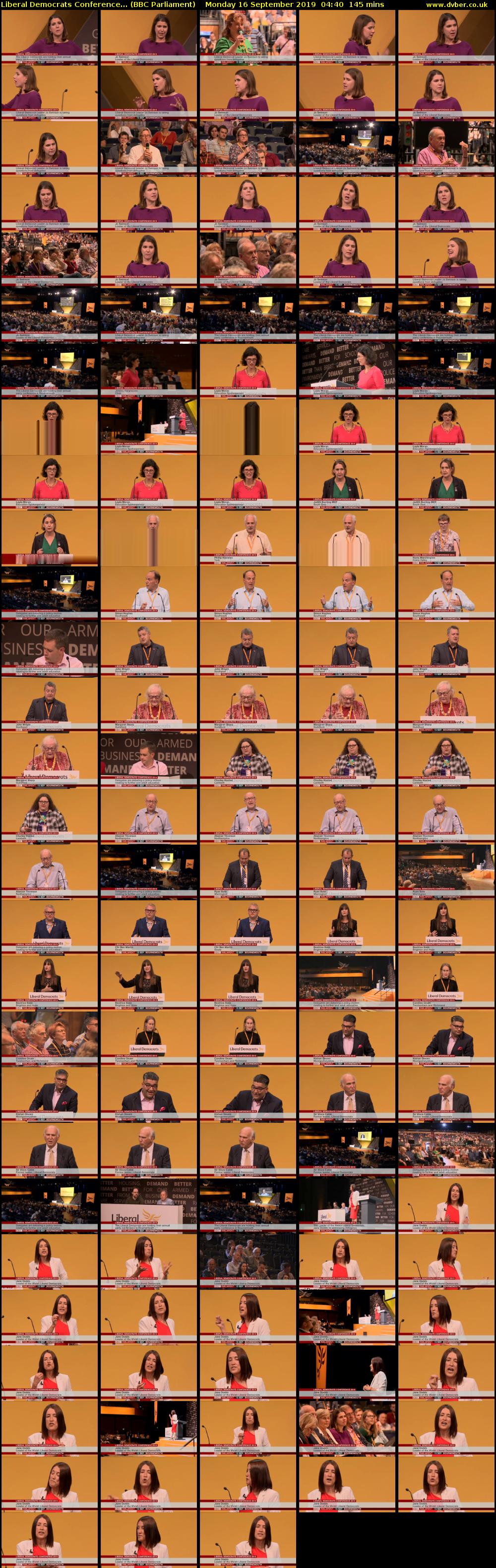 Liberal Democrats Conference... (BBC Parliament) Monday 16 September 2019 04:40 - 07:05