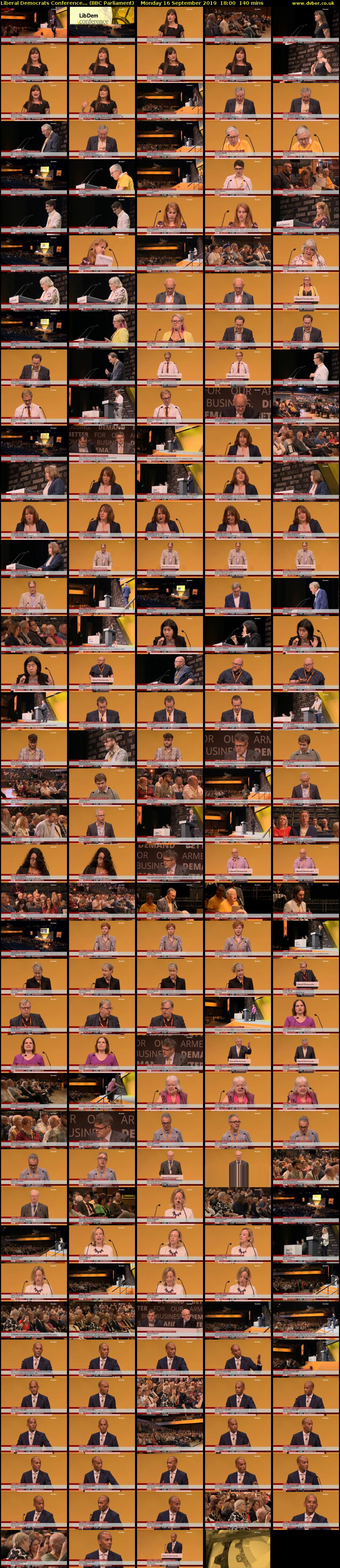 Liberal Democrats Conference... (BBC Parliament) Monday 16 September 2019 18:00 - 20:20