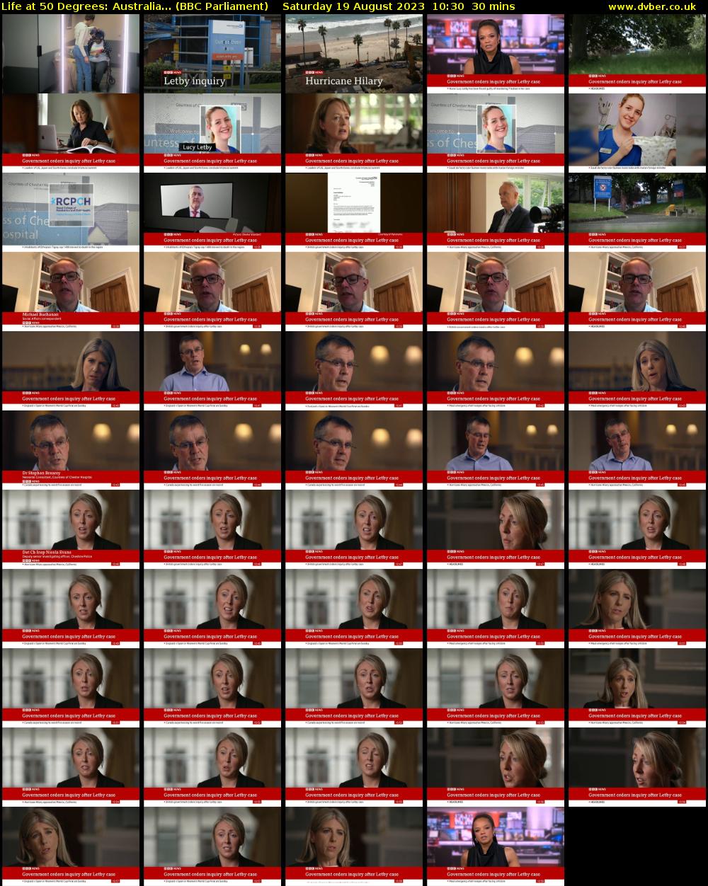 Life at 50 Degrees: Australia... (BBC Parliament) Saturday 19 August 2023 10:30 - 11:00