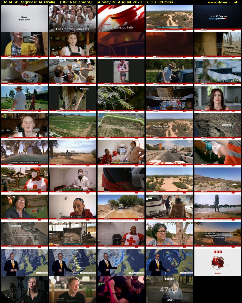 Life at 50 Degrees: Australia... (BBC Parliament) Sunday 20 August 2023 16:30 - 17:00