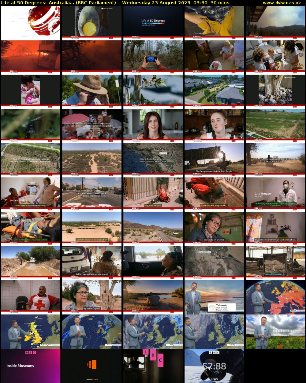 Life at 50 Degrees: Australia... (BBC Parliament) Wednesday 23 August 2023 03:30 - 04:00