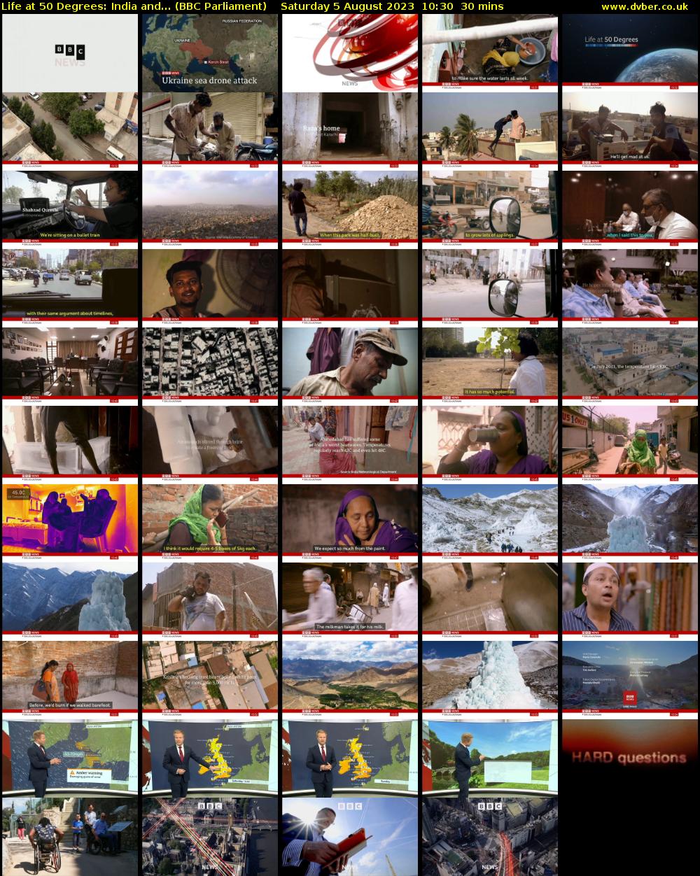 Life at 50 Degrees: India and... (BBC Parliament) Saturday 5 August 2023 10:30 - 11:00