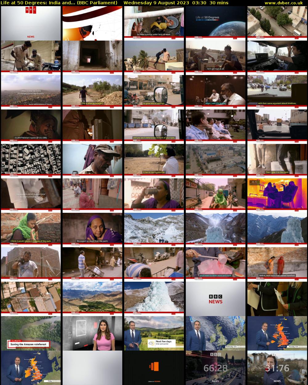 Life at 50 Degrees: India and... (BBC Parliament) Wednesday 9 August 2023 03:30 - 04:00