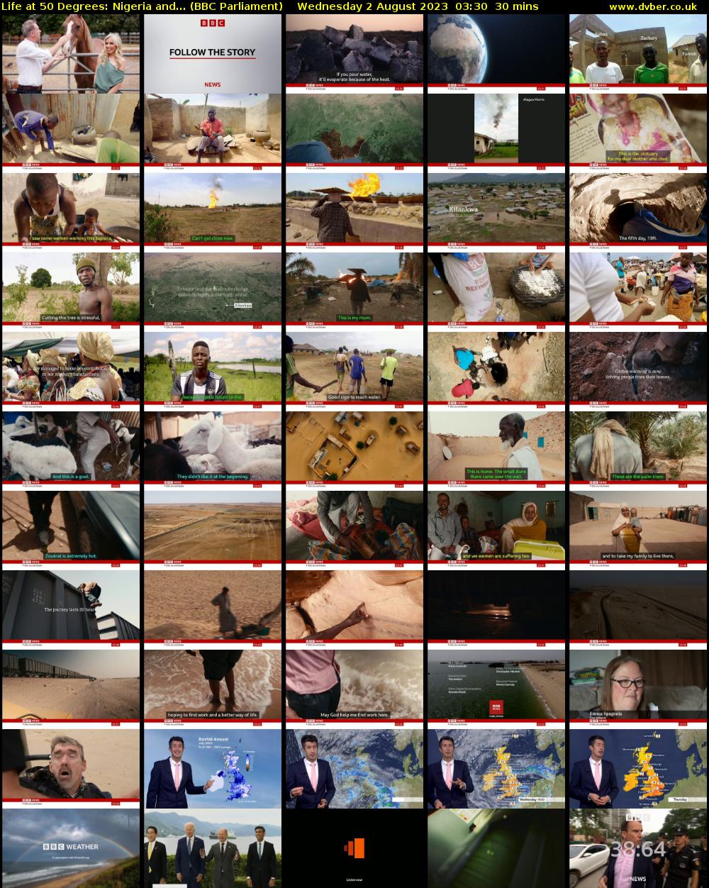 Life at 50 Degrees: Nigeria and... (BBC Parliament) Wednesday 2 August 2023 03:30 - 04:00
