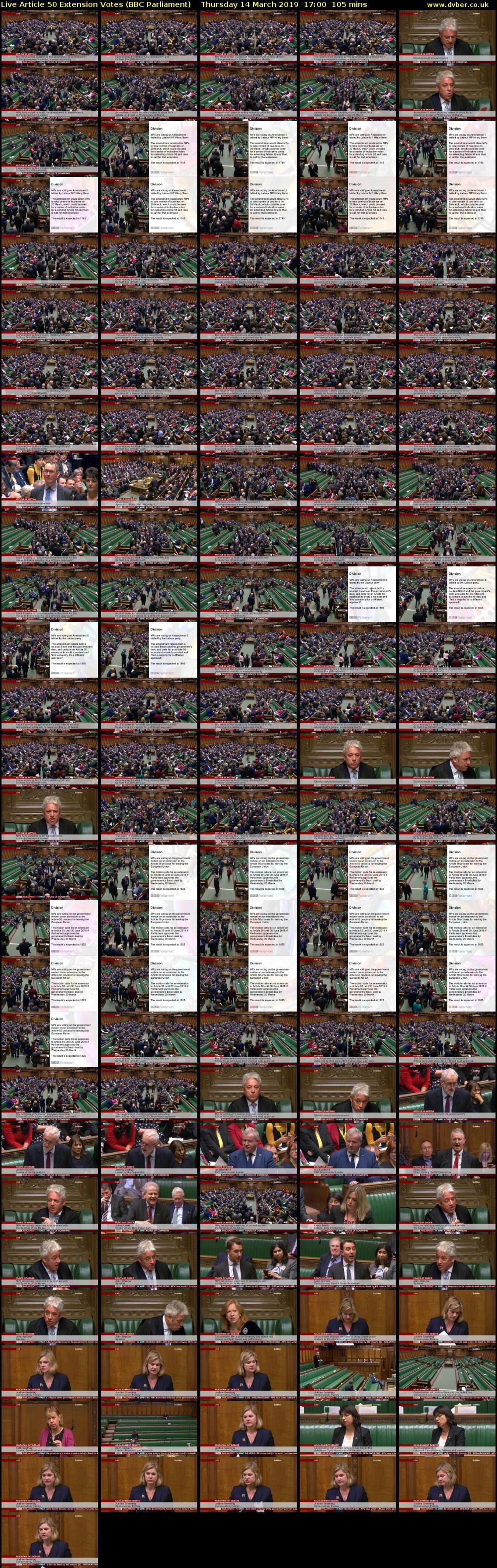 Live Article 50 Extension Votes (BBC Parliament) Thursday 14 March 2019 17:00 - 18:45