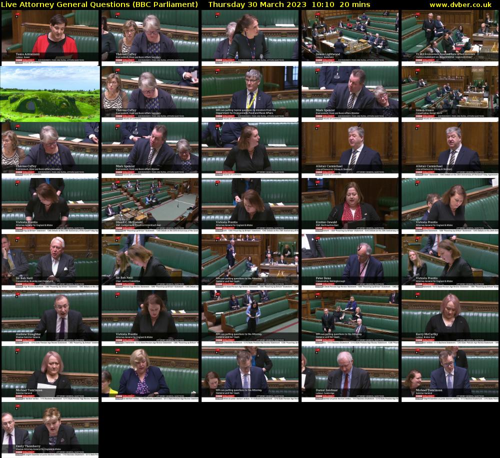 Live Attorney General Questions (BBC Parliament) Thursday 30 March 2023 10:10 - 10:30