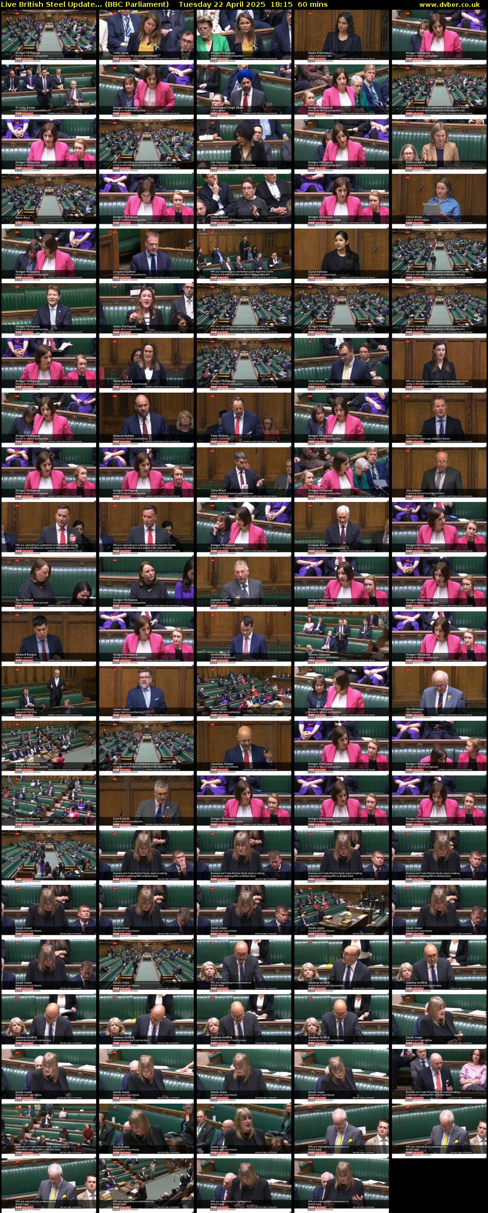 Live British Steel Update... (BBC Parliament) Tuesday 22 April 2025 18:15 - 19:15