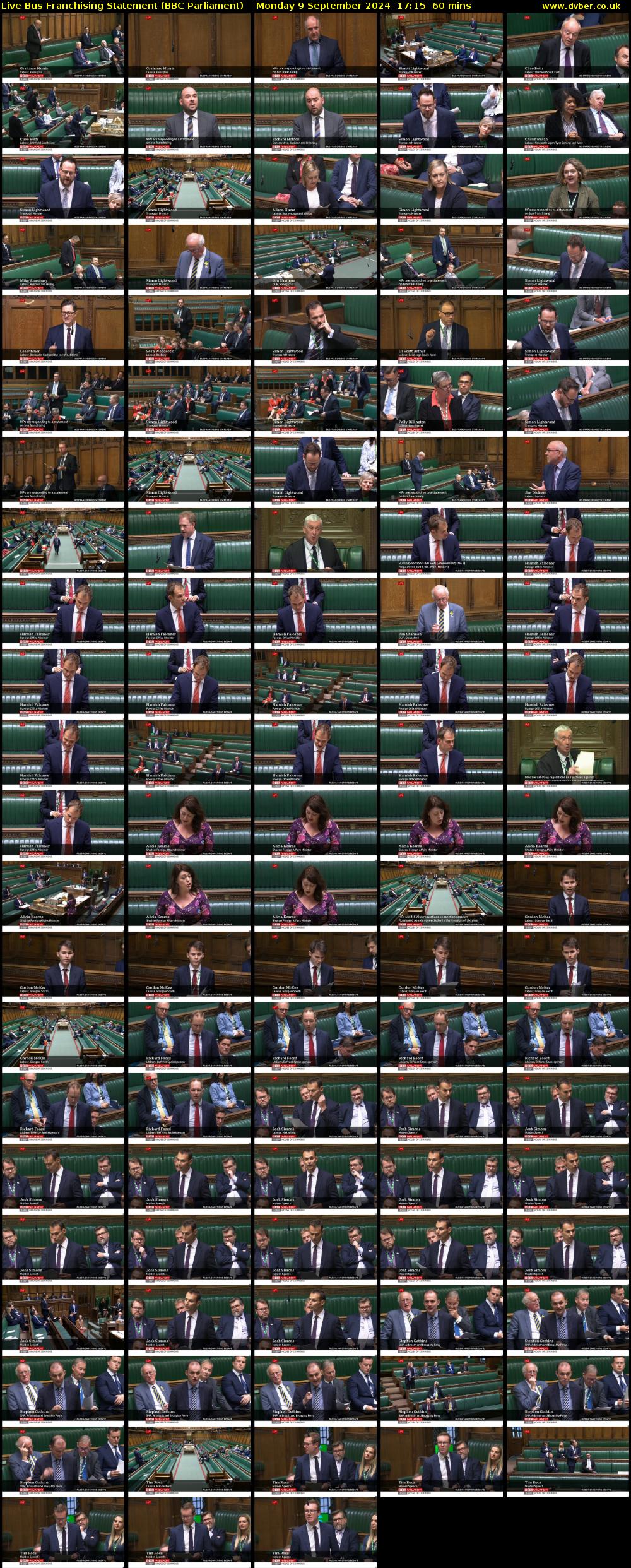 Live Bus Franchising Statement (BBC Parliament) Monday 9 September 2024 17:15 - 18:15