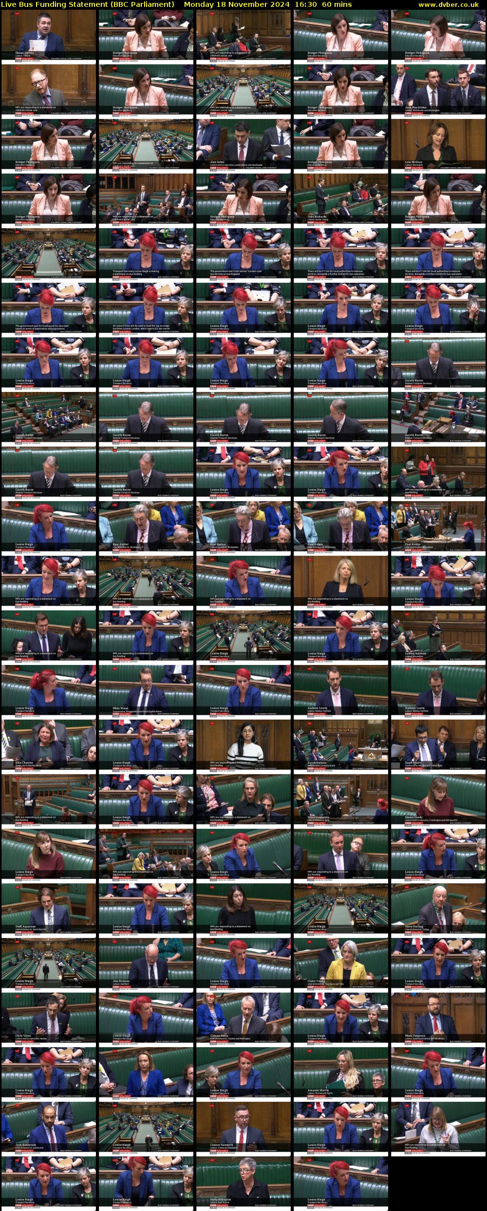 Live Bus Funding Statement (BBC Parliament) Monday 18 November 2024 16:30 - 17:30