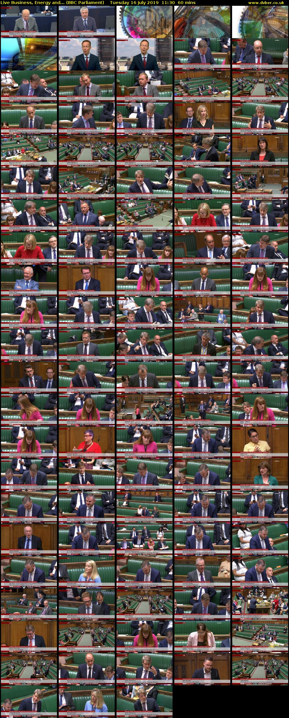 Live Business, Energy and... (BBC Parliament) Tuesday 16 July 2019 11:30 - 12:30