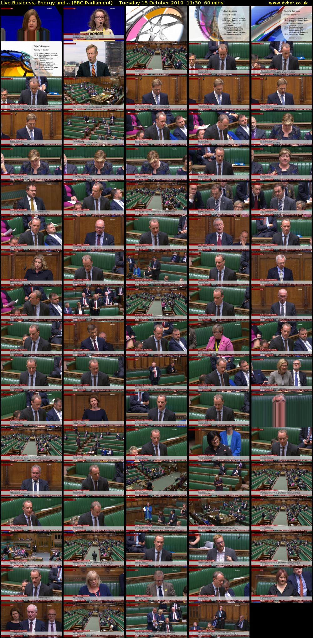 Live Business, Energy and... (BBC Parliament) Tuesday 15 October 2019 11:30 - 12:30
