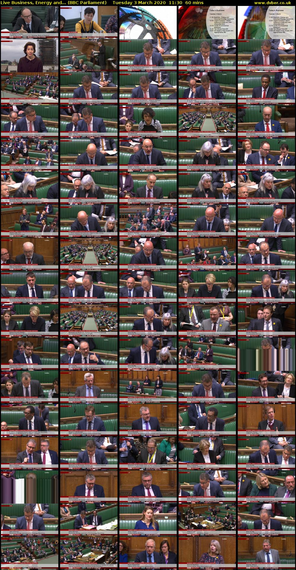 Live Business, Energy and... (BBC Parliament) Tuesday 3 March 2020 11:30 - 12:30