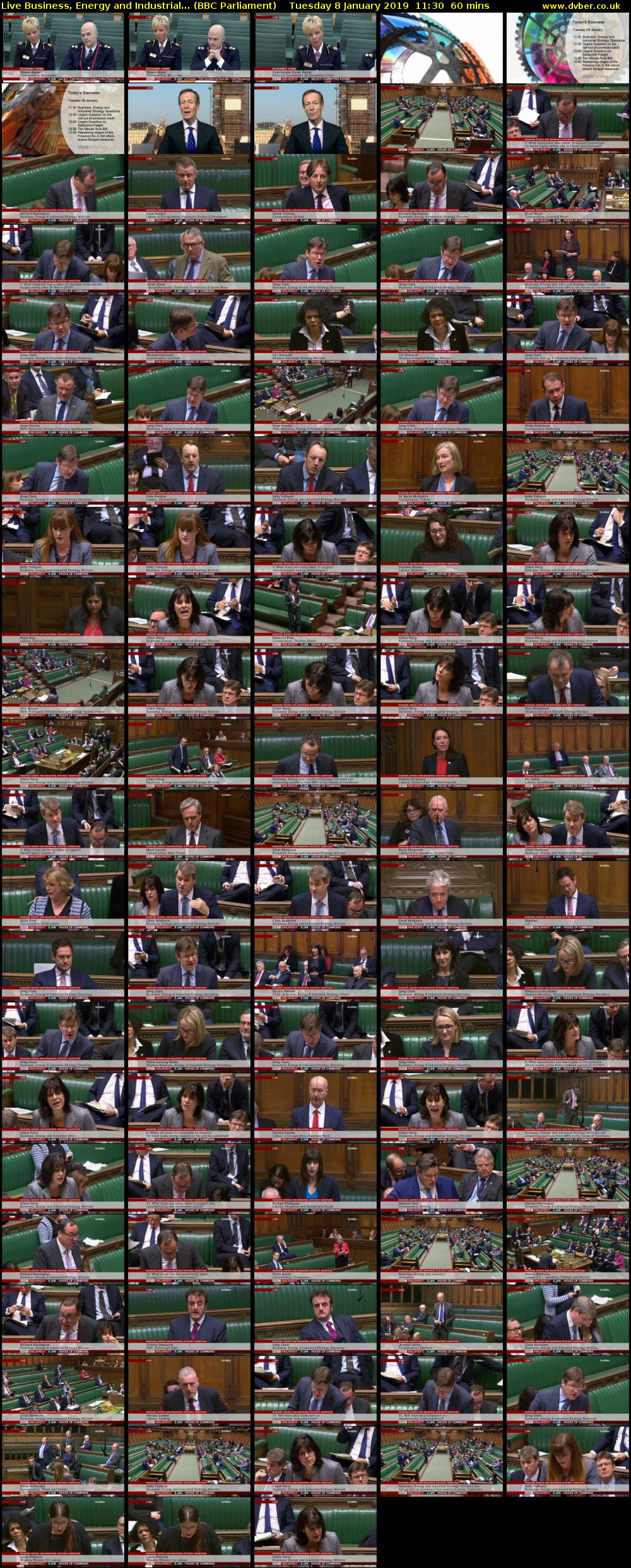 Live Business, Energy and Industrial... (BBC Parliament) Tuesday 8 January 2019 11:30 - 12:30