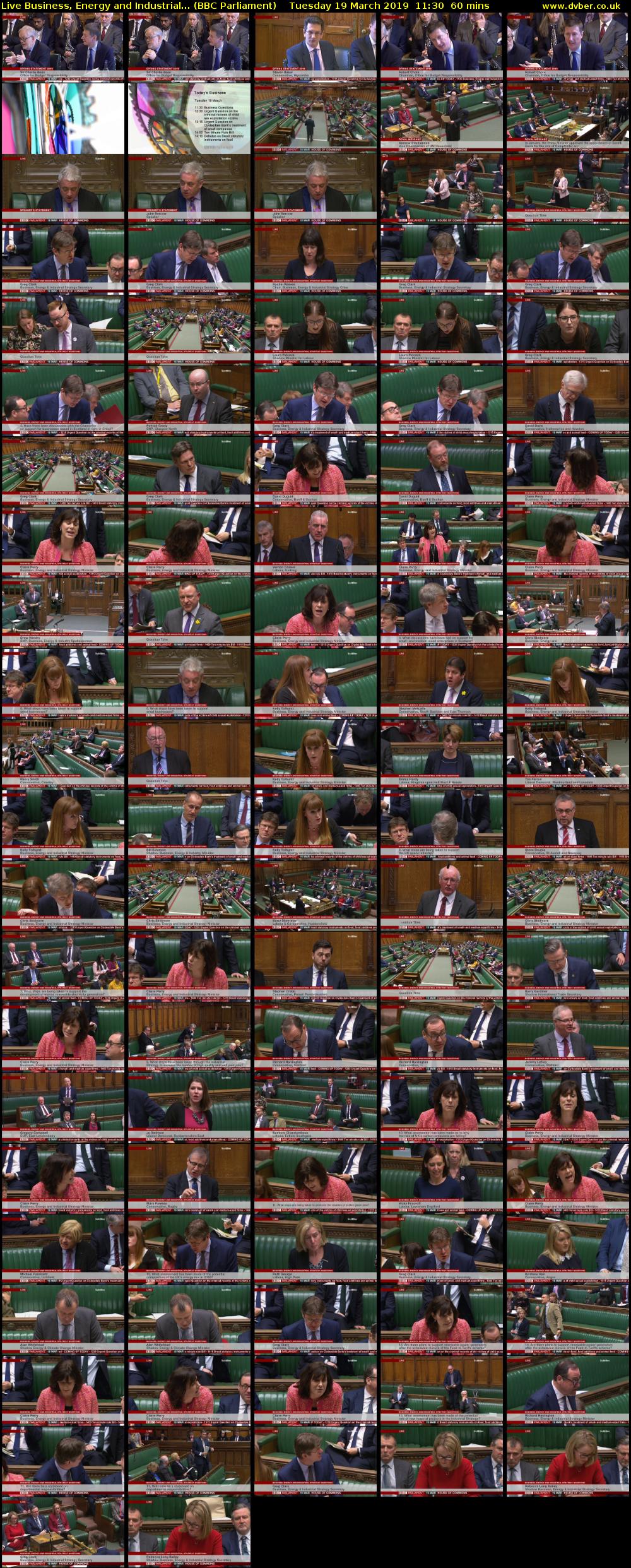 Live Business, Energy and Industrial... (BBC Parliament) Tuesday 19 March 2019 11:30 - 12:30