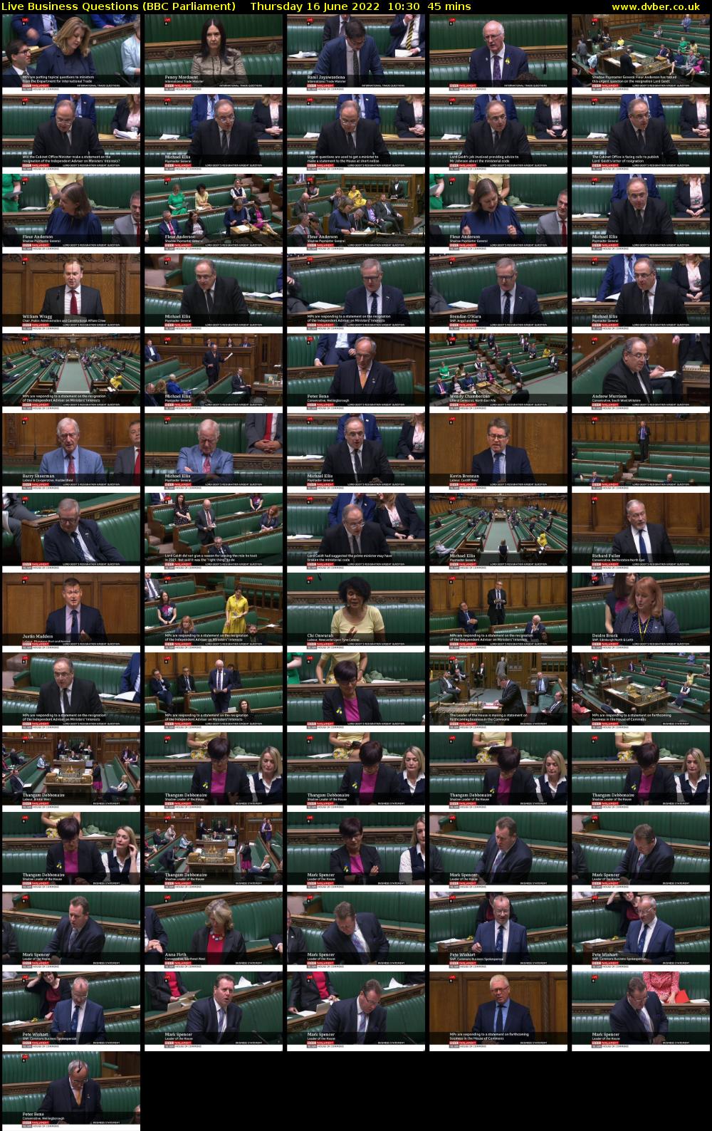 Live Business Questions (BBC Parliament) Thursday 16 June 2022 10:30 - 11:15