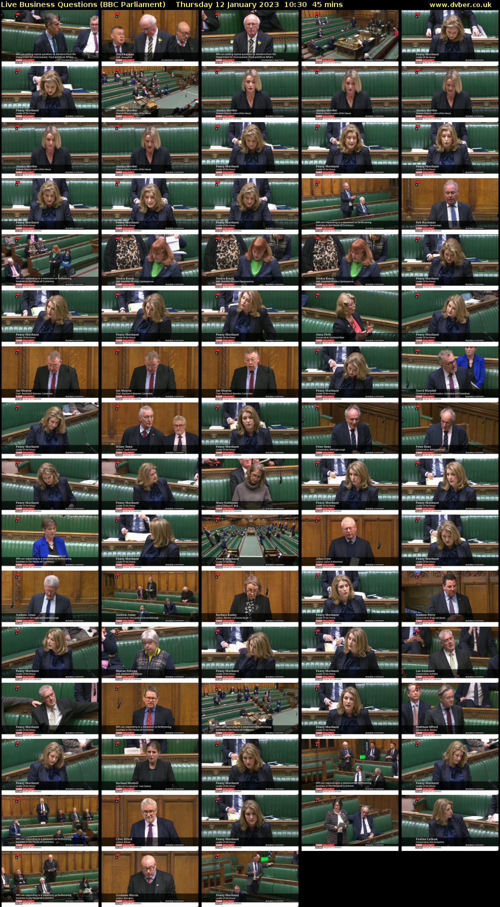 Live Business Questions (BBC Parliament) Thursday 12 January 2023 10:30 - 11:15
