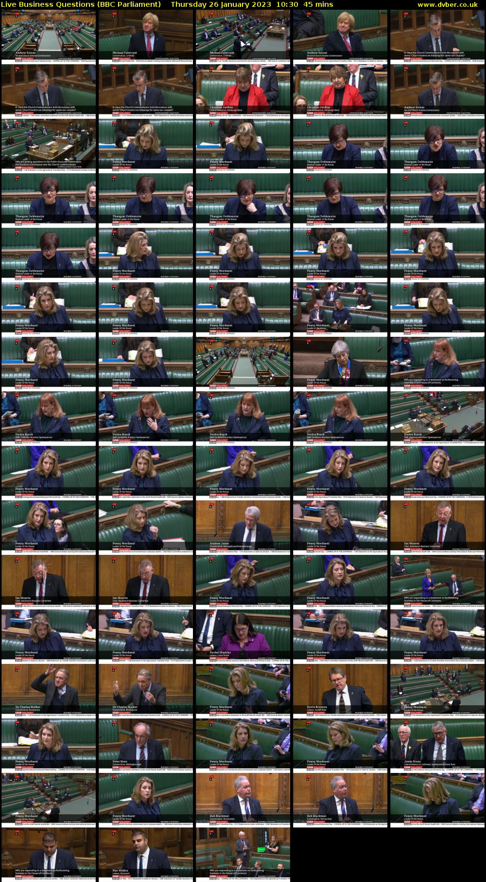 Live Business Questions (BBC Parliament) Thursday 26 January 2023 10:30 - 11:15