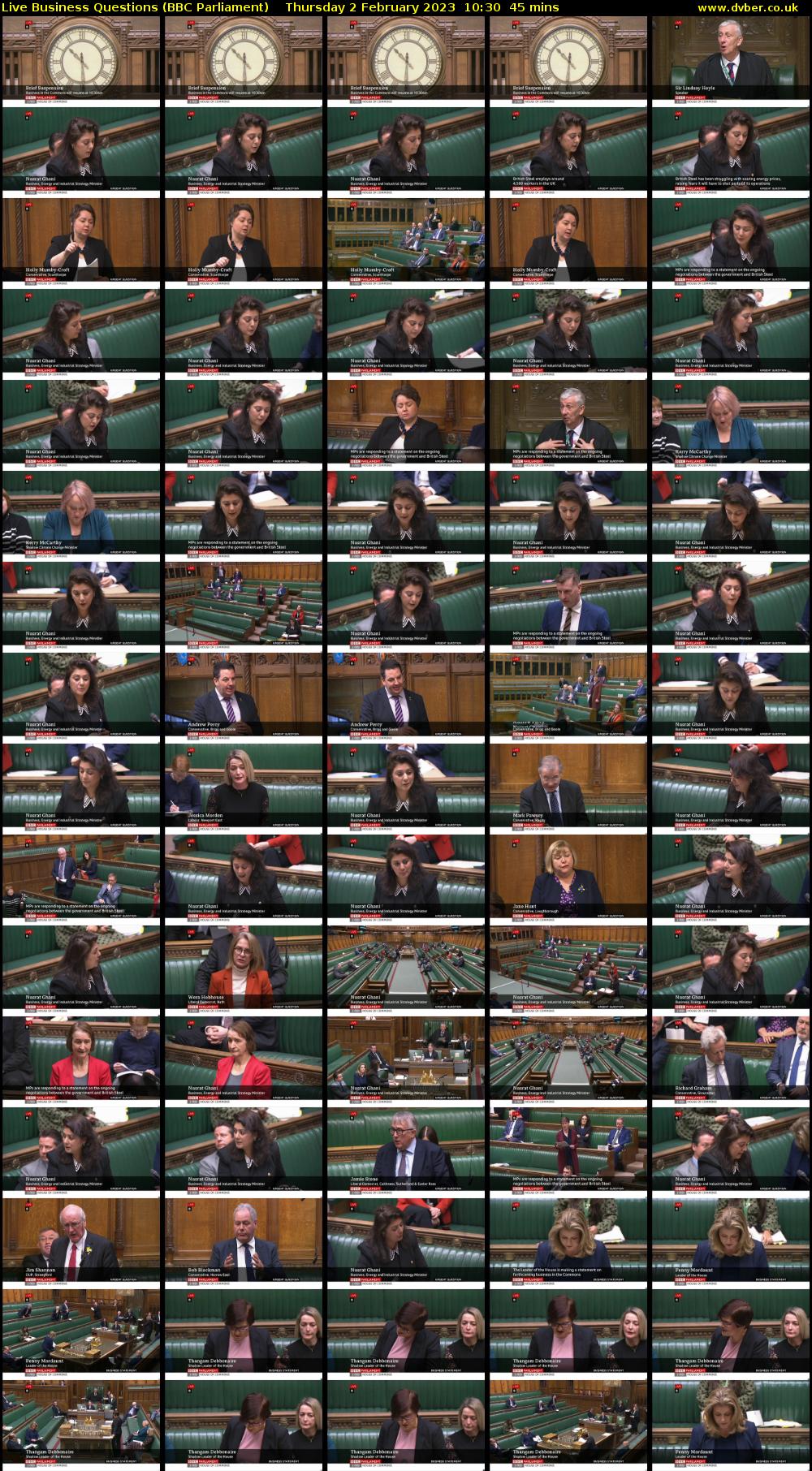 Live Business Questions (BBC Parliament) Thursday 2 February 2023 10:30 - 11:15